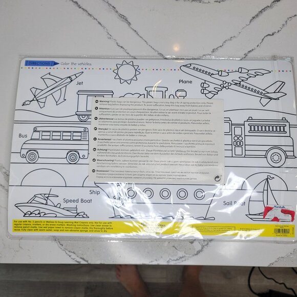 Melissa & Doug Learning Mat Vehicles lot Of 6 in The Sky On The Water On The Gro - Picture 4 of 6